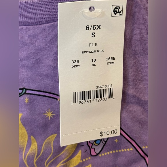 Star Wars Kids Purple Long Sleeve Shirt sz 6/6x NWT - Picture 4 of 4